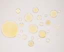 Yellow Chamomile Body Oil Bubbles on White