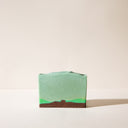 Green bar of Frosted Fir Soap without wrapping paper